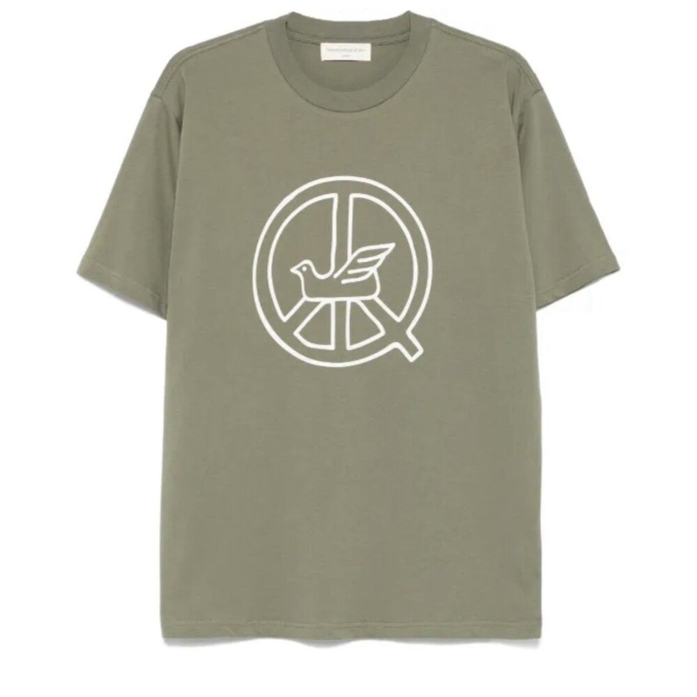 Museum of Peace and Quiet Peaceful Dove Green Shirt. Flaws Size Medium